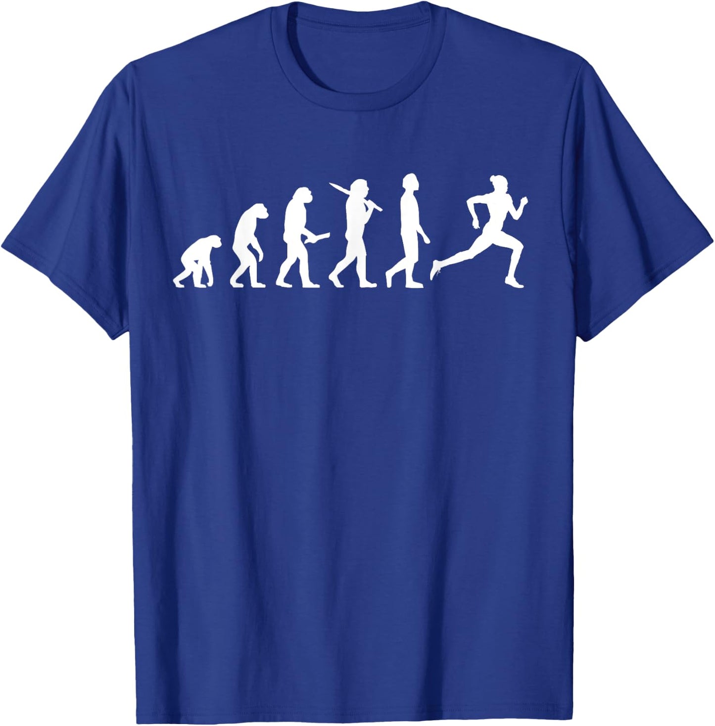 Funny running evolution Gift runners T-Shirt - T-Shirt | Royal