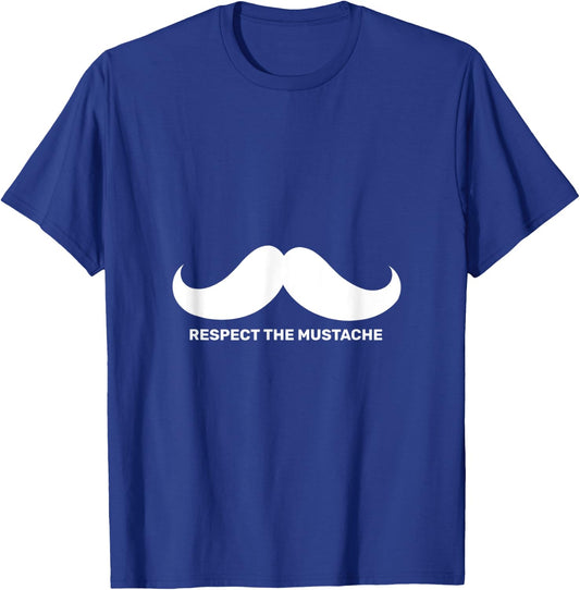 Mustache Funny Gift Moustache Joke T-Shirt - T-Shirt | Royal