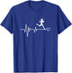 Funny Running & Jogging Heartbeat T-Shirt - T-Shirt | Royal