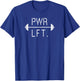 PWRLFT Powerlifter Gym Motivation Workout Lifting T-Shirt - T-Shirt | Royal
