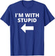 I'm With Stupid Funny Matching Couples T-Shirt - T-Shirt | Royal