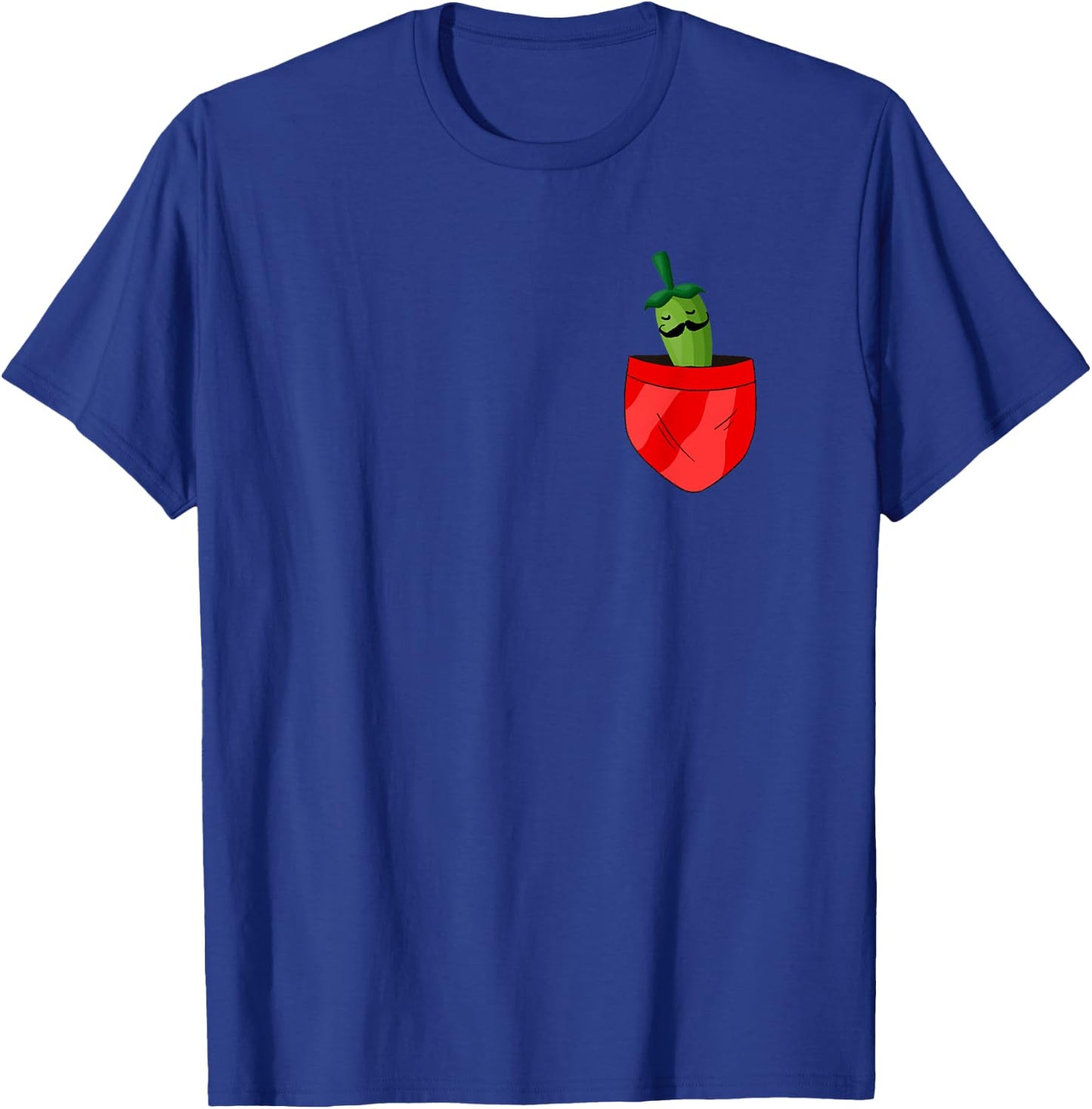 Funny Jalapeno In Pocket Chili Pepper T-Shirt - T-Shirt | Royal