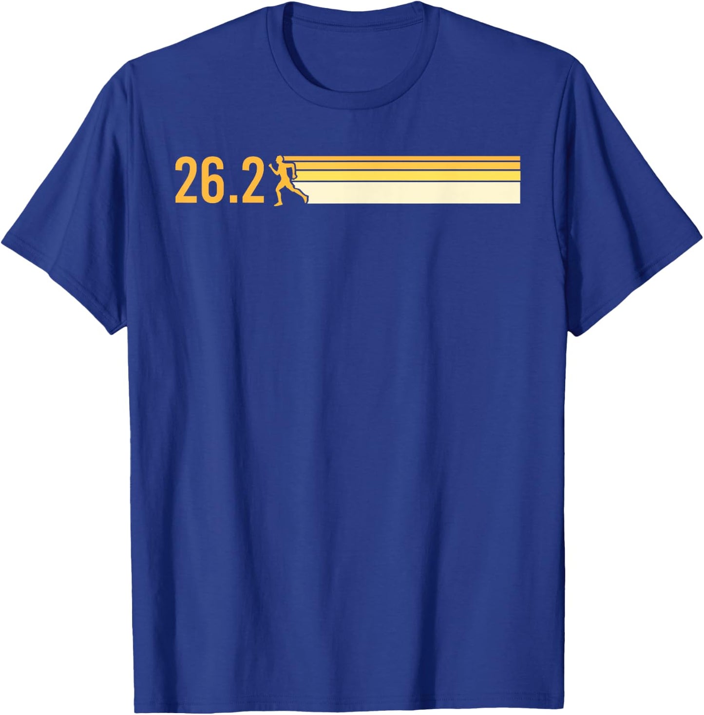 Vintage Marathon Art Men Women Marathoner 26.2 Miles Runner T-Shirt - T-Shirt | Royal