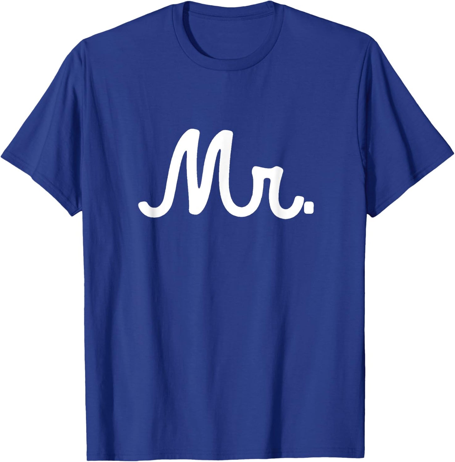 Mr. Mister for Groom at Wedding with Bride Vintage T-Shirt - T-Shirt | Royal