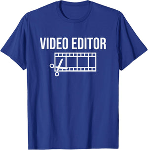 Video Editor Movie Film Editing T-Shirt - T-Shirt | Royal