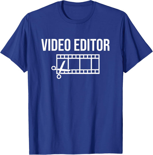 Video Editor Movie Film Editing T-Shirt - T-Shirt | Royal