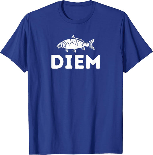 Carp Diem Fishing Funny Carpe Joke T-Shirt - T-Shirt | Royal
