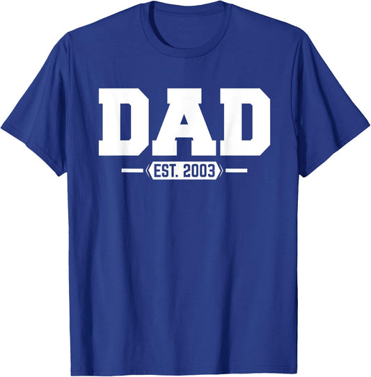 Dad 2003 Dad Established 2003 T-Shirt - T-Shirt | Royal