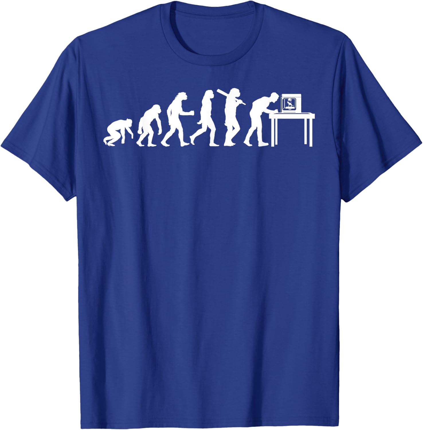 Funny 3D Printer Designs Men Women 3D Printing Evolution T-Shirt - T-Shirt | Royal
