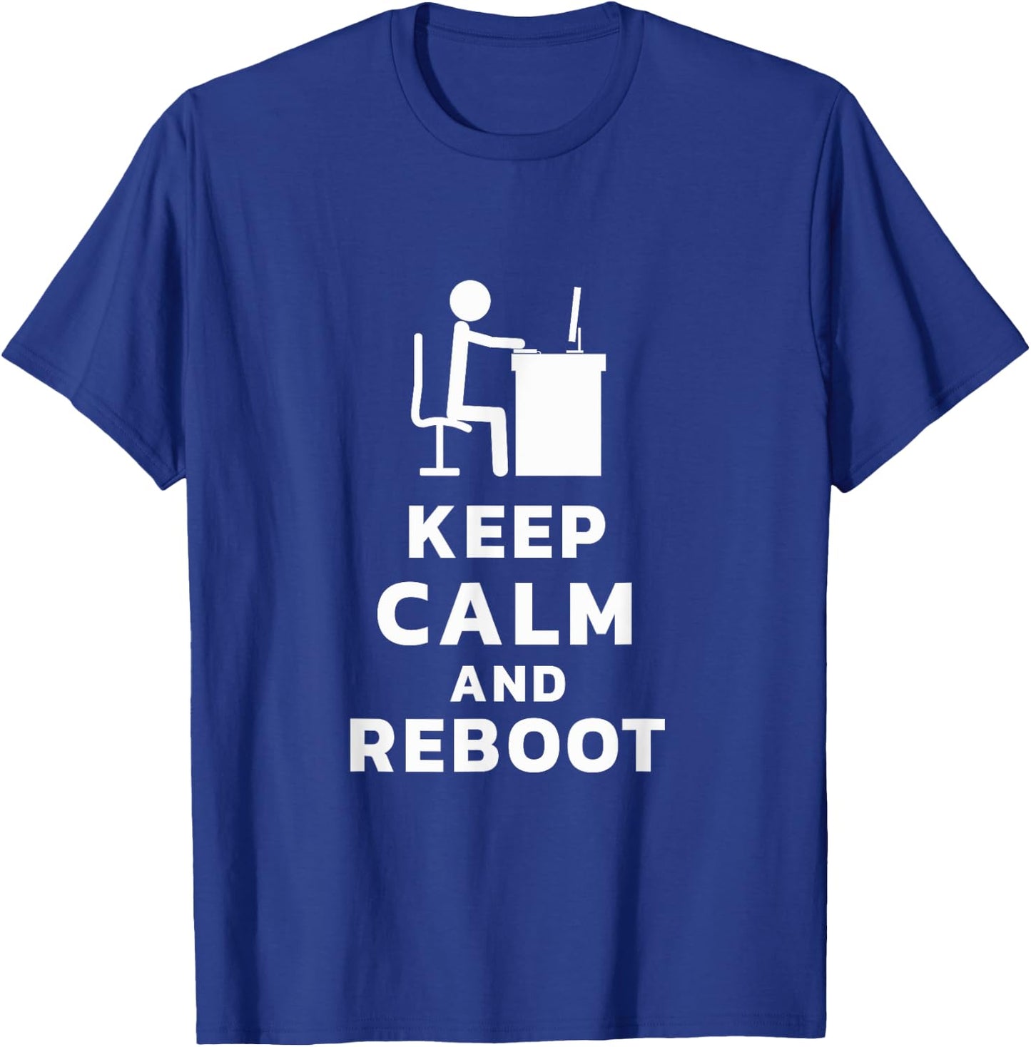 Software Developer Keep Calm Reboot Administrator T-Shirt - T-Shirt | Royal