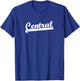CENTRAL Sports Team Name Style T-Shirt - T-Shirt | Royal