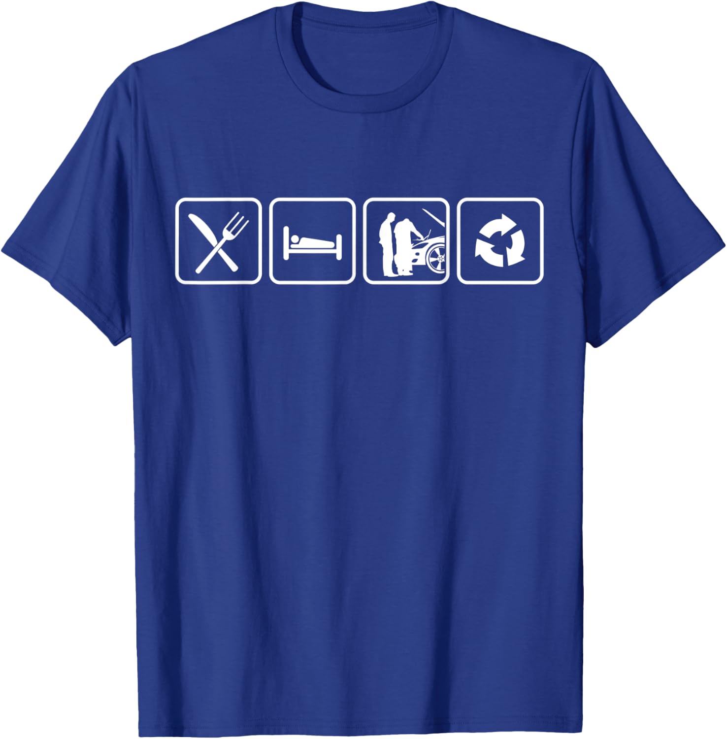 Funny Mechanic Schedule For Day Auto Repair Car Mechanic T-Shirt - T-Shirt | Royal