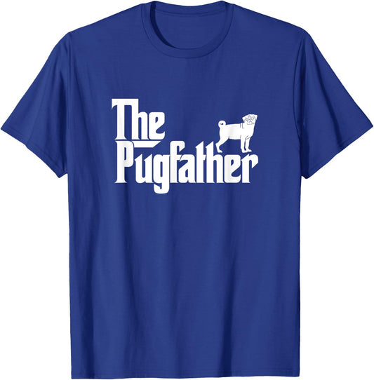 Funny Pug Owner Shirt The Pugfather Pug Father Gift T-Shirt - T-Shirt | Royal
