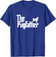 Funny Pug Owner Shirt The Pugfather Pug Father Gift T-Shirt - T-Shirt | Royal