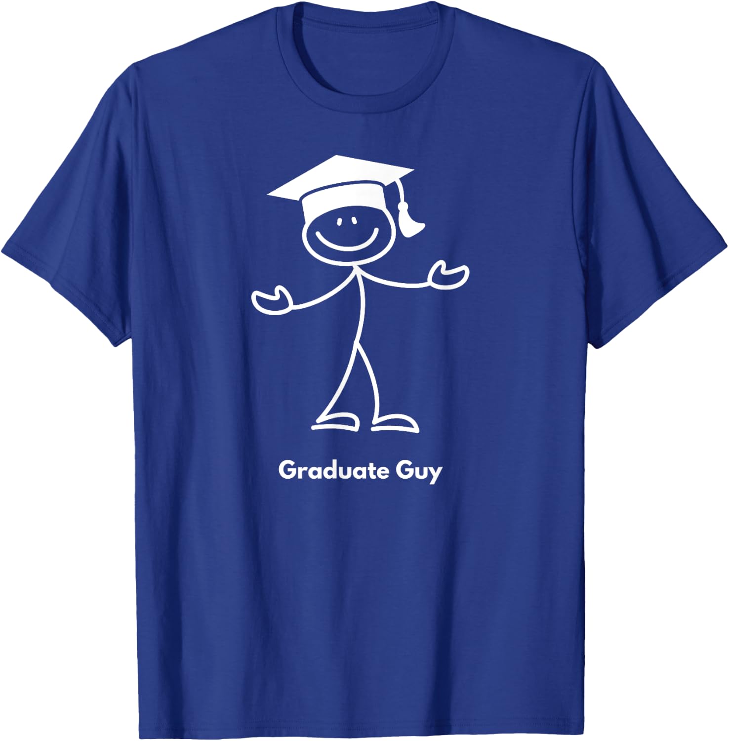 It's My Graduation Party Smile Face Funny Cute Graduate Guy T-Shirt - T-Shirt | Royal