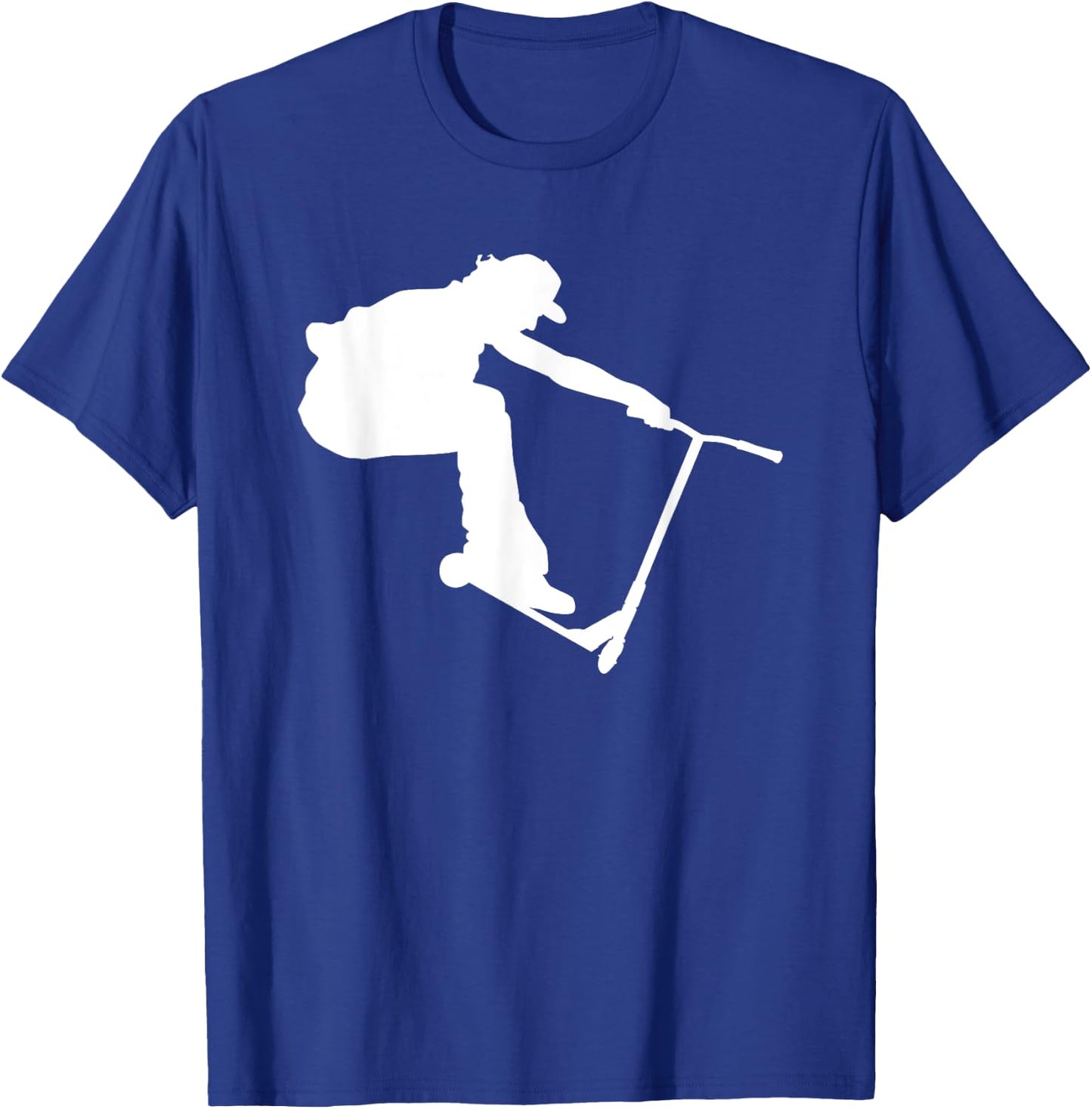 Silhouette Scootering Stunt Scooter Rider Racing Trick Racer T-Shirt - T-Shirt | Royal