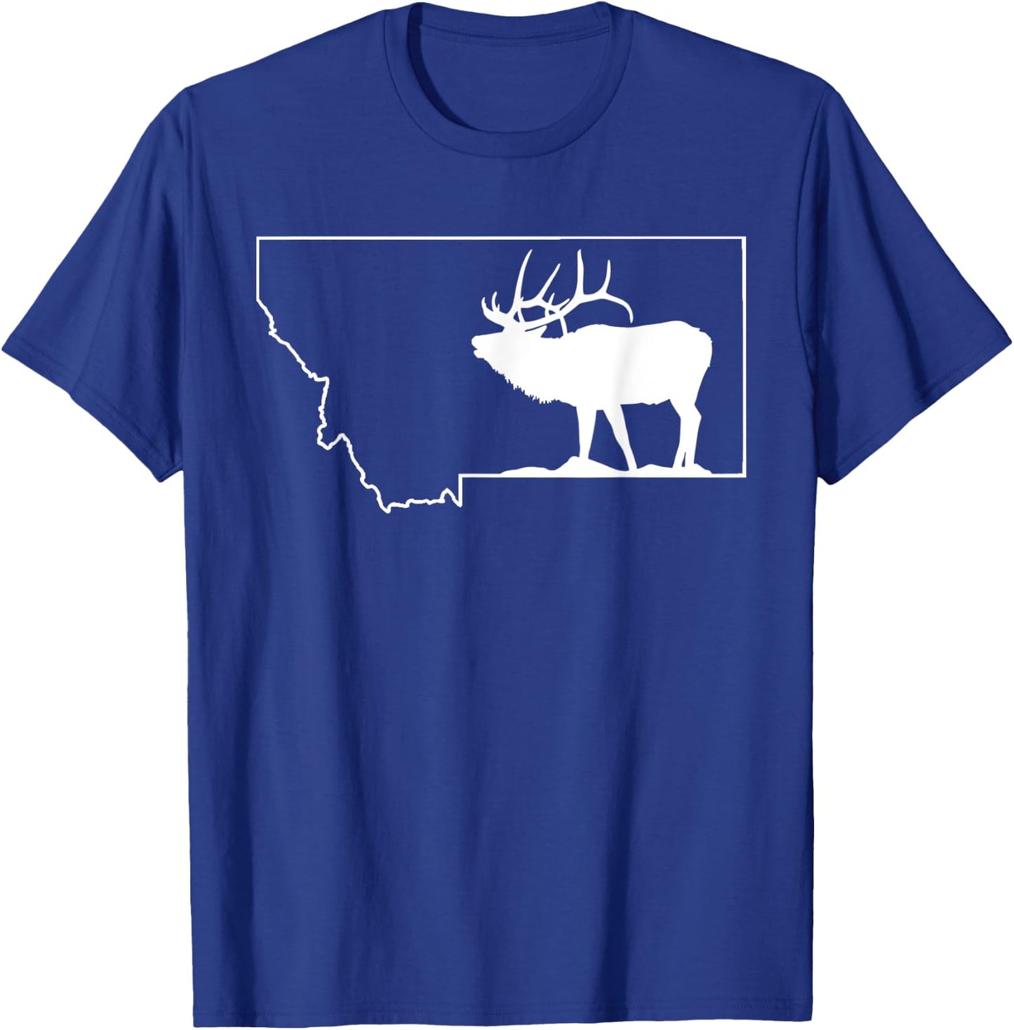 Montana Elk Hunting Cool Montana Hunters Hunting T-Shirt - T-Shirt | Royal