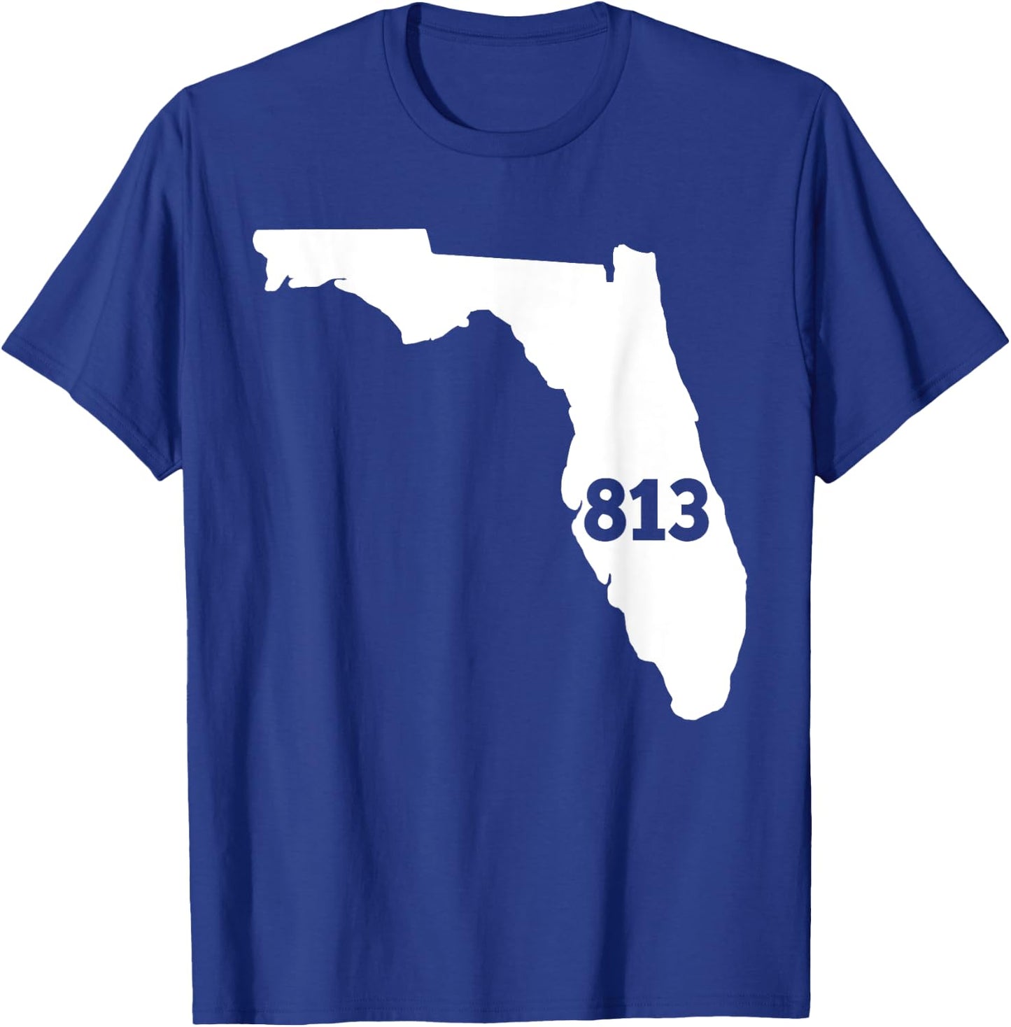 Florida 813 Area Code T-Shirt - T-Shirt | Royal