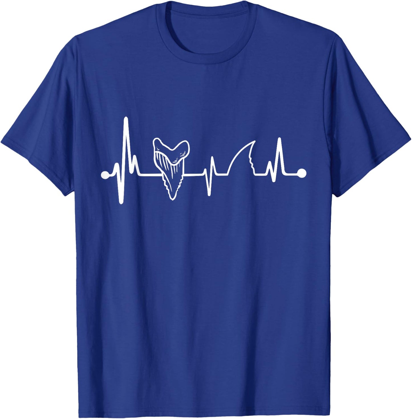 Teeth Heartbeat Shark Fossil Hunter Shark Tooth Hunter T-Shirt - T-Shirt | Royal