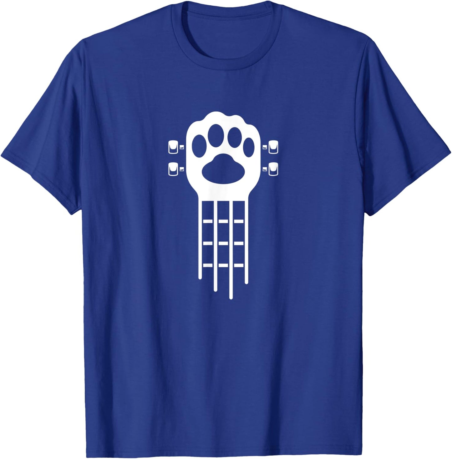 Cute Paw Ukulele Dog Cat Pet Owner & Music Lover Men Women Kids T-Shirt - T-Shirt | Royal