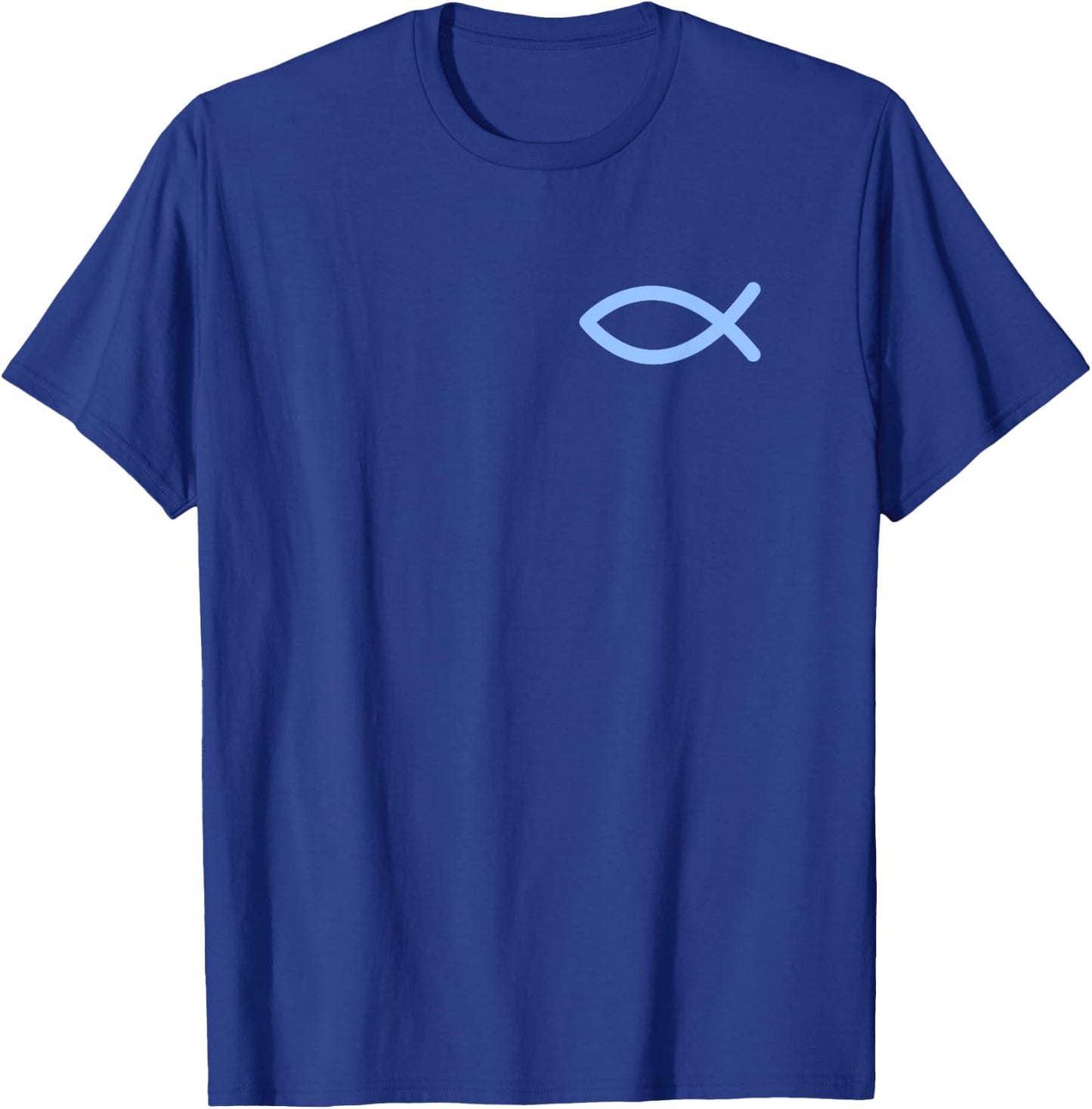Ichthys/Ichthus Christian Symbol Jesus Fish T-Shirt - T-Shirt | Royal
