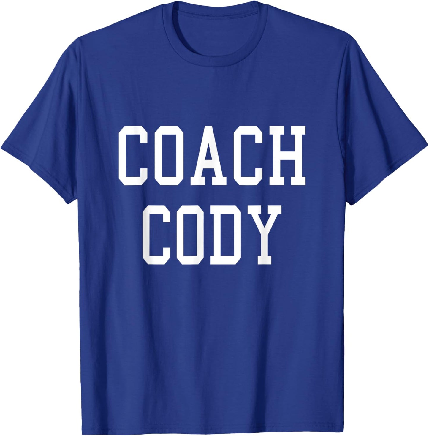 Coach Cody Custom Football Soccer Baseball Team T-Shirt - T-Shirt | Royal