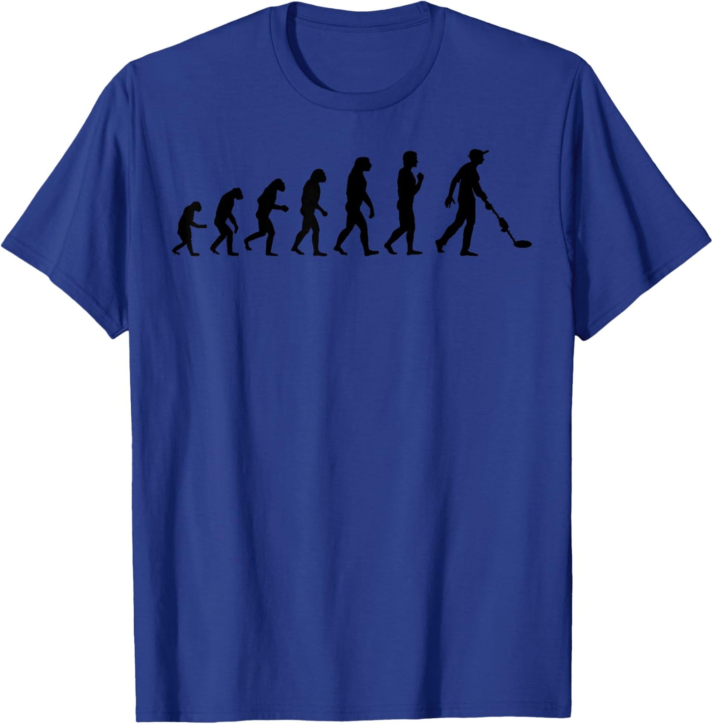 Cute Historical Metal Detecting Evolution Shirt - Beach Gift Women Kids T-Shirt - T-Shirt | Royal