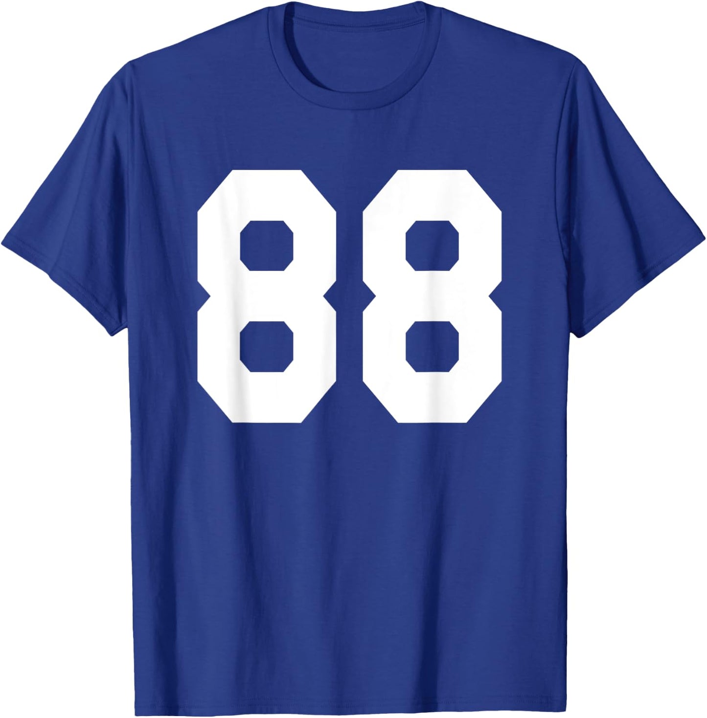 Number 88 Sports Jersey Front and Back Team Player T-Shirt - T-Shirt | Royal
