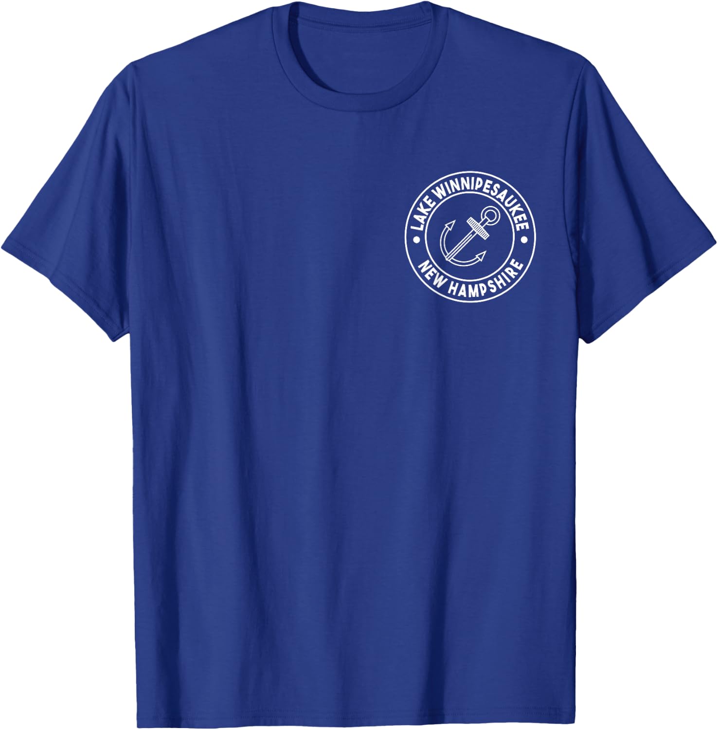 Graphic Lake Winnipesaukee New Hampshire Pocket Logo T-Shirt - T-Shirt | Royal