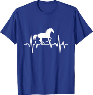 Horse Heartbeat Riding T-Shirt - T-Shirt | Royal