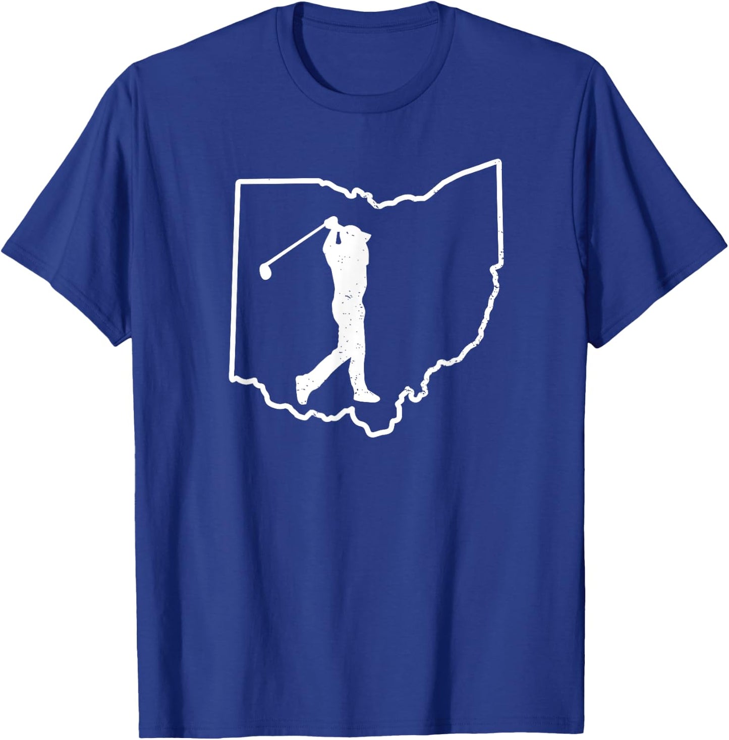 Ohio Golfer Ohio Map State Golf Player Golf Lover Golfing T-Shirt - T-Shirt | Royal