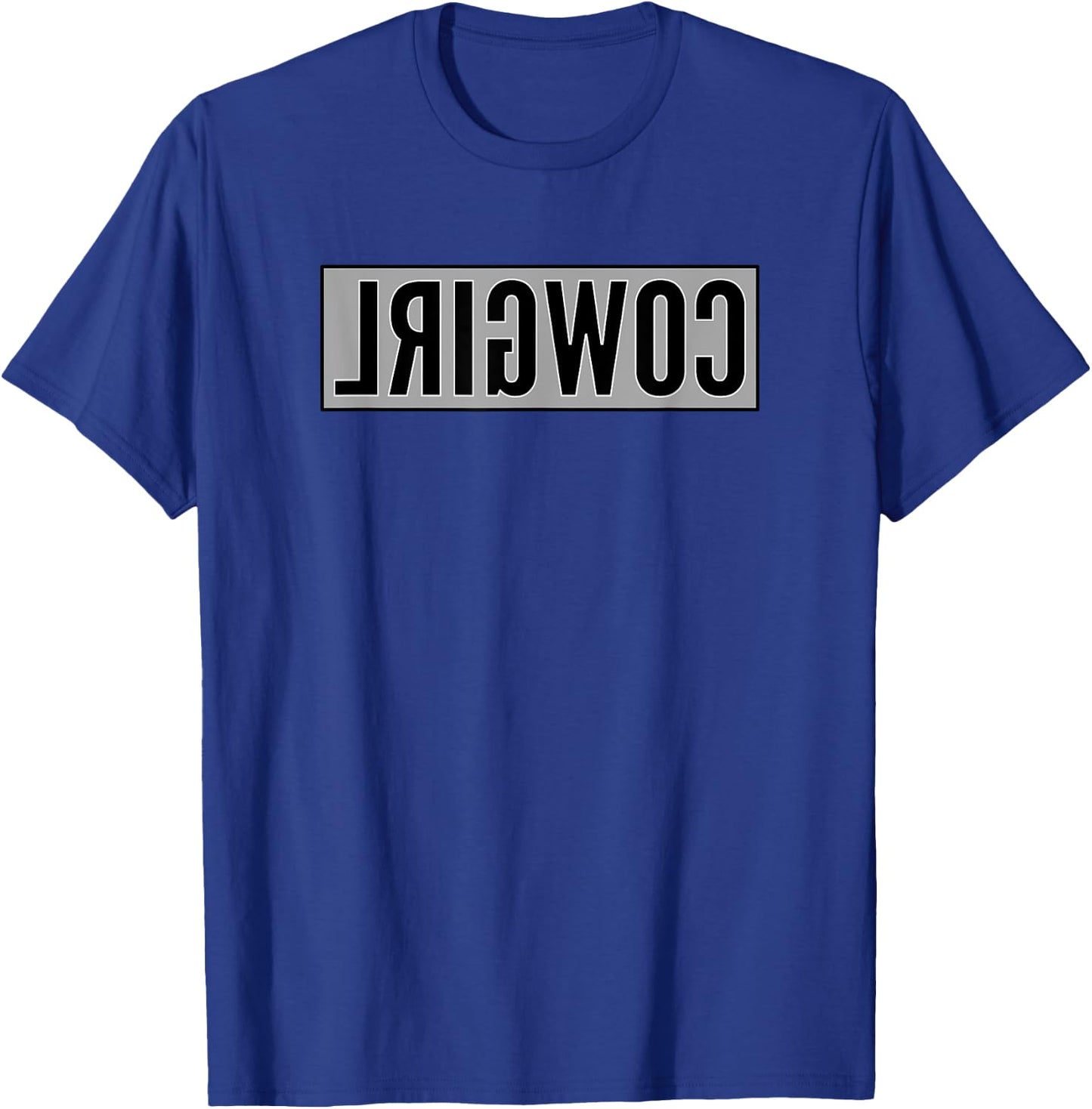 Backwards Reverse Cowgirl At Heart Funny Country T-Shirt - T-Shirt | Royal