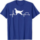 English Setter Heartbeat Funny Dog Pet Gift Kid/Women/Men T-Shirt - T-Shirt | Royal