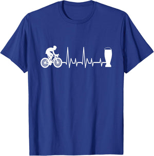 Road bike and beer - road bike cycling bike racing bike T-Shirt - T-Shirt | Royal
