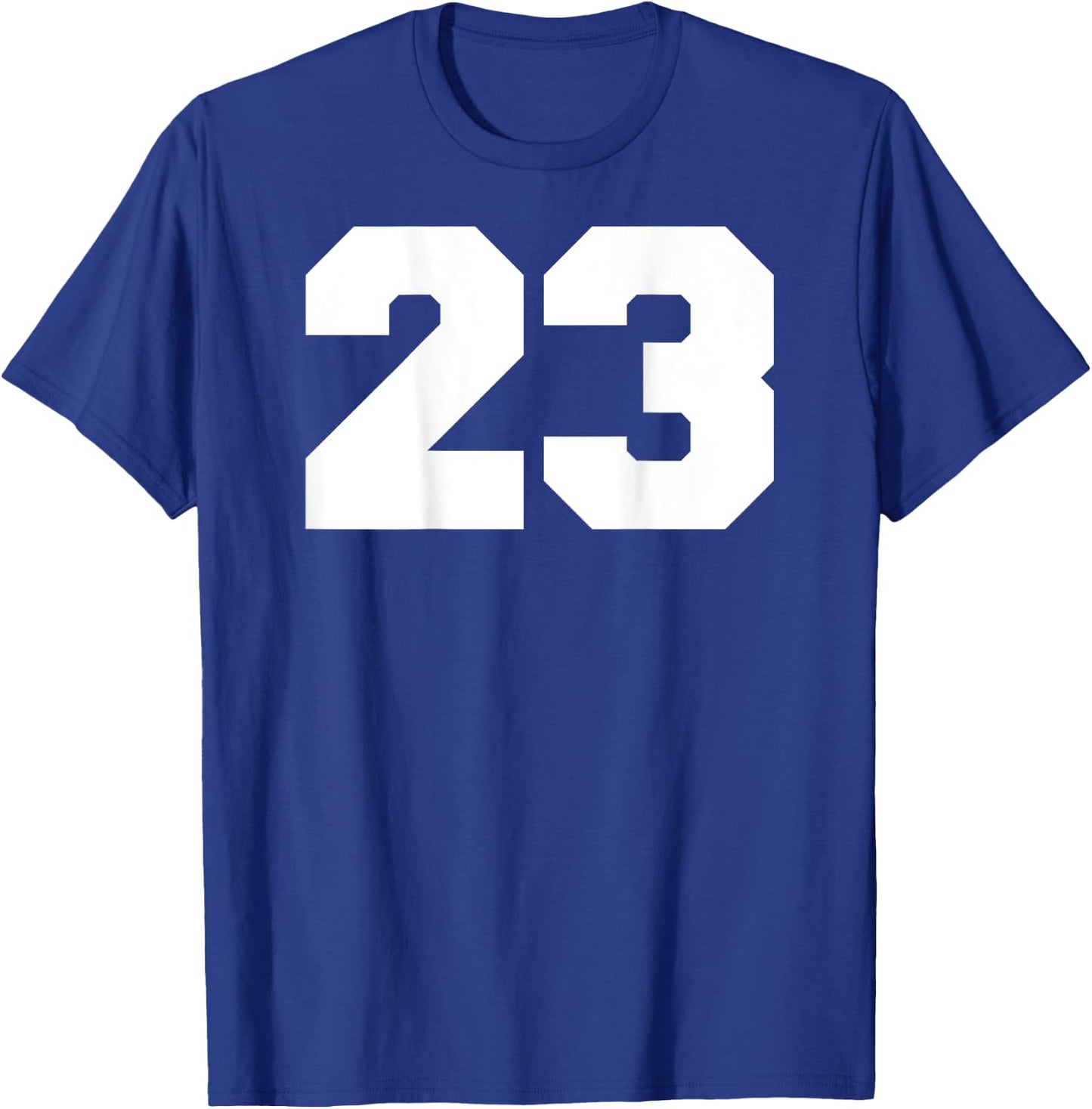 Number 23 Sports Jersey Player #23 Fan BACK PRINT Varsity T-Shirt - T-Shirt | Royal