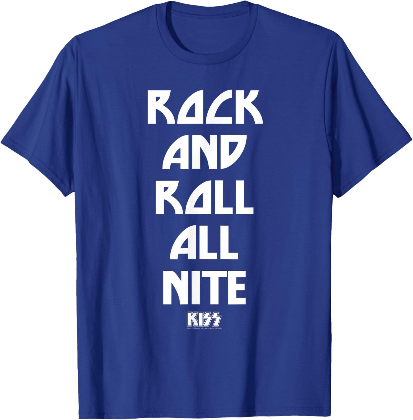 KISS - Rock And Roll All Nite Lyric T-Shirt - T-Shirt | Royal