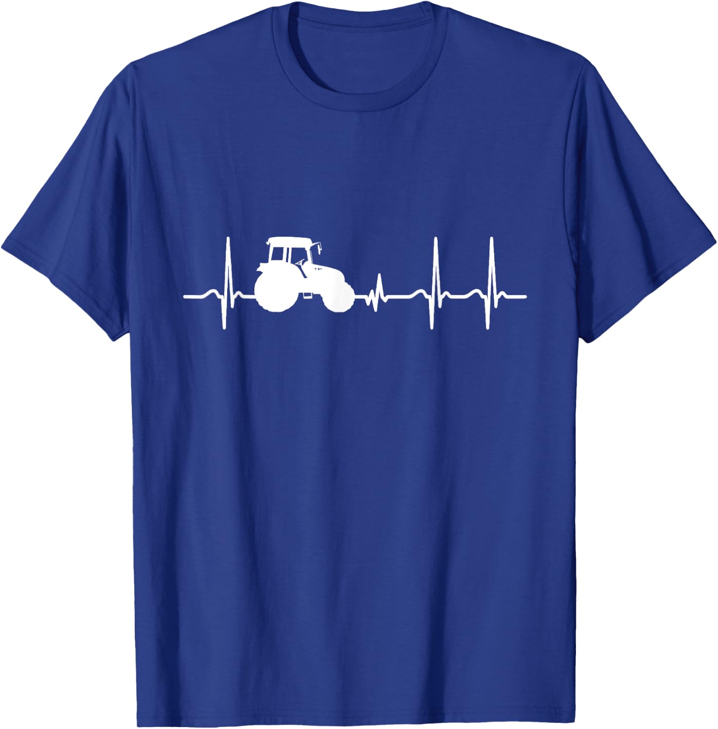 Tractor Heartbeat EKG T-Shirt - T-Shirt | Royal