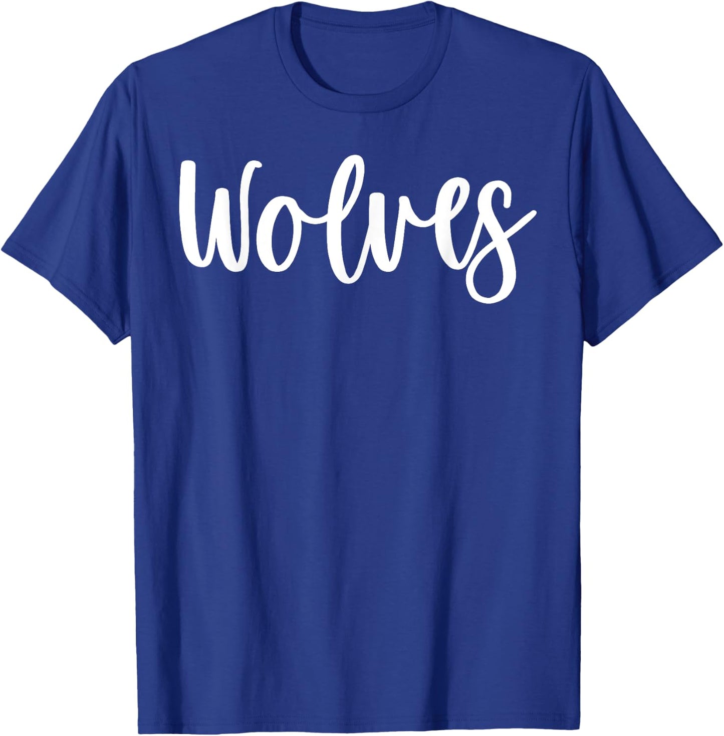Wolves School Spirit Team Mascot Game Night T-Shirt - T-Shirt | Royal