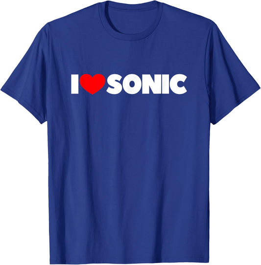 I Love Sonic T-Shirt - T-Shirt | Royal