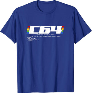 Retro Gaming Console C64 Computer Ready T-Shirt - T-Shirt | Royal