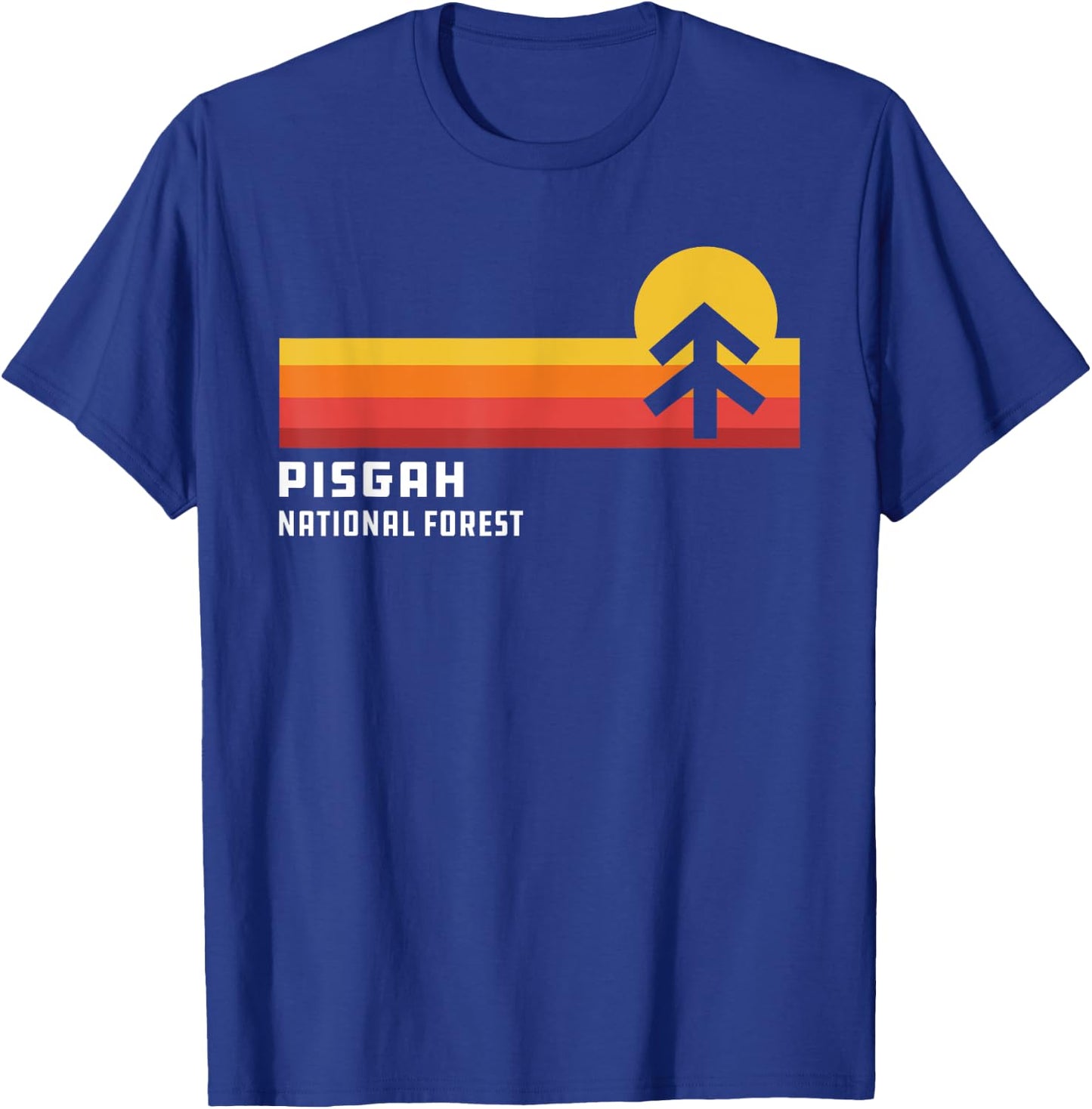 Retro Sunset Pisgah National Forest Asheville North Carolina T-Shirt - T-Shirt | Royal