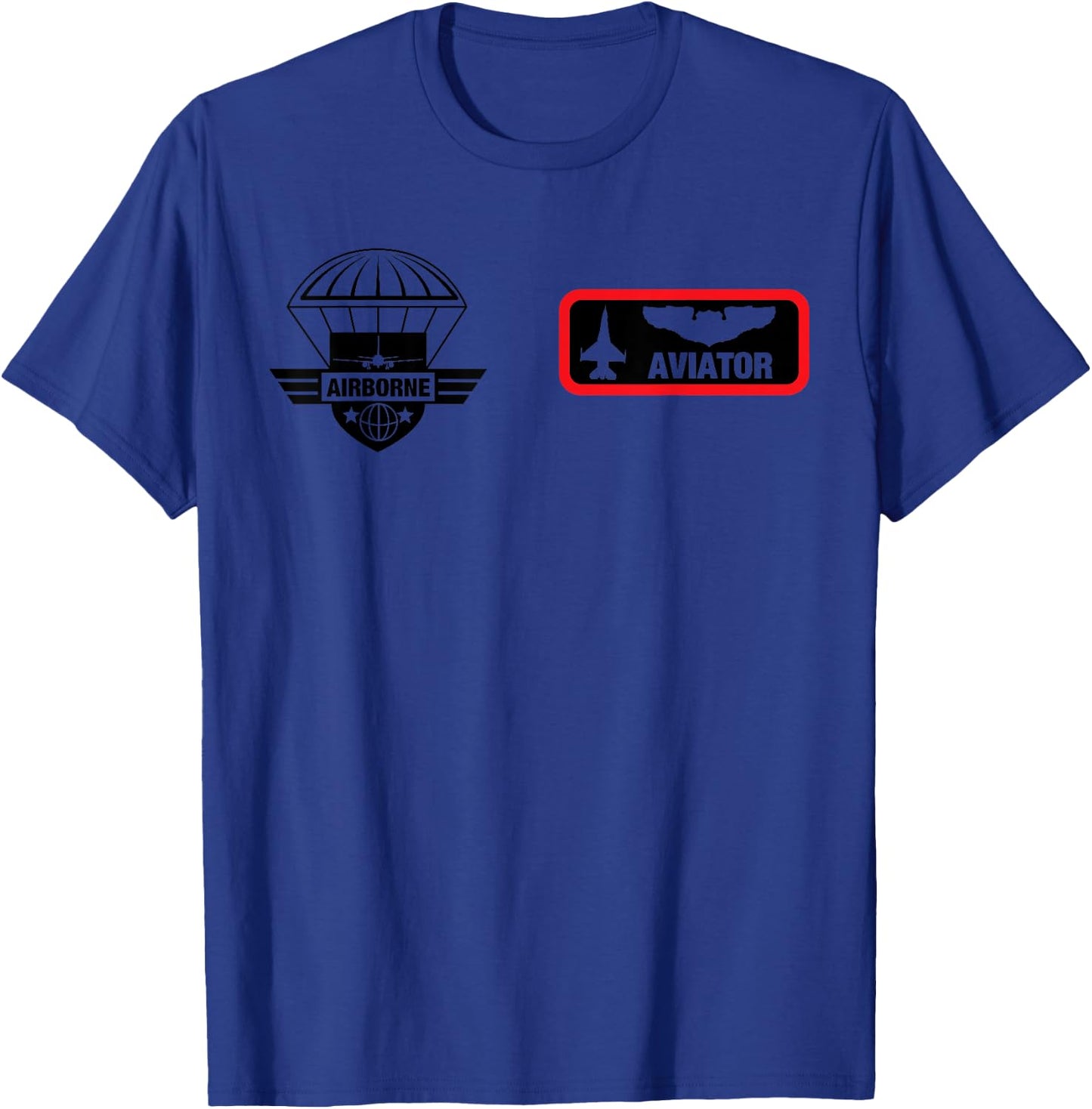 Military Aviator Jet Fighter Pilot Halloween Costume Idea T-Shirt - T-Shirt | Royal