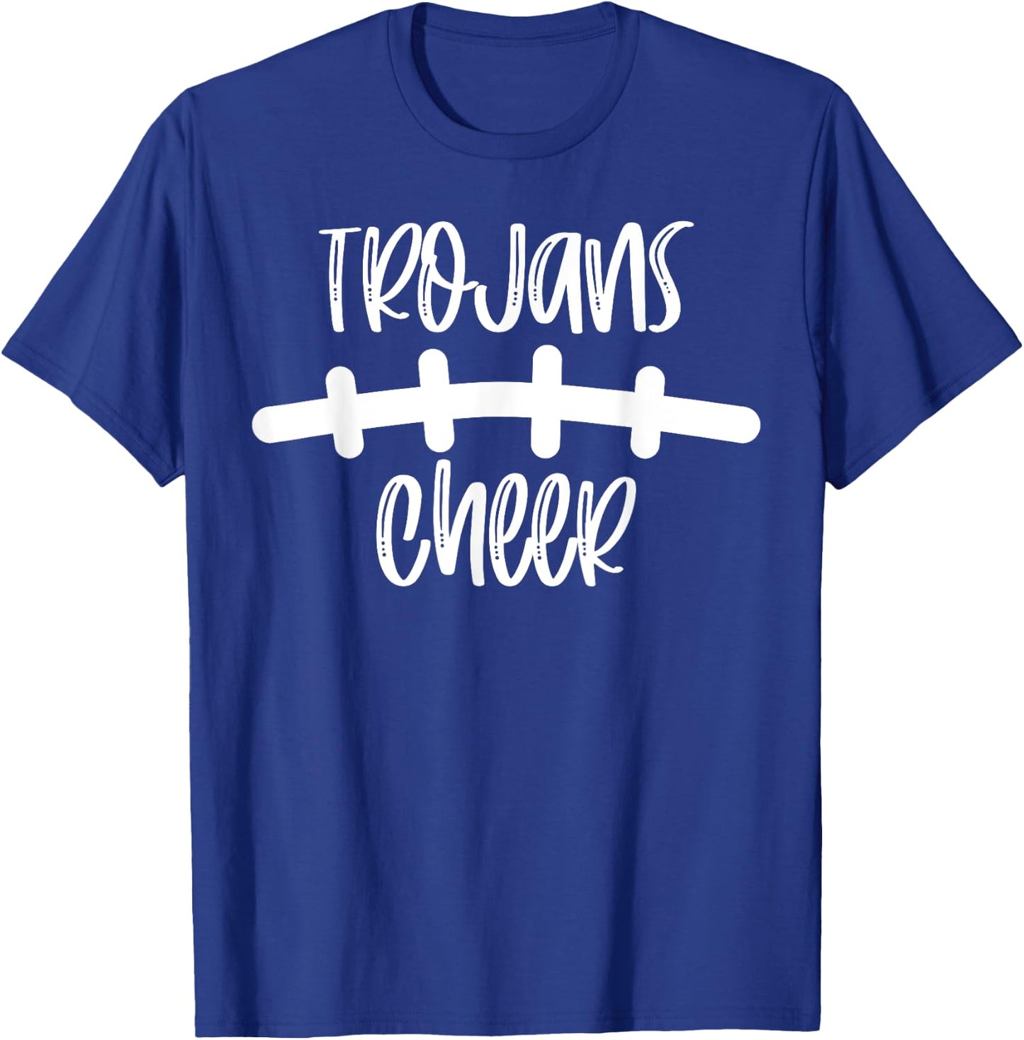 Trojans Cheer School Spirit Football Team Mascot Game Night T-Shirt - T-Shirt | Royal