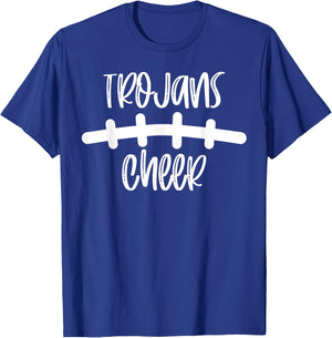 Trojans Cheer School Spirit Football Team Mascot Game Night T-Shirt - T-Shirt | Royal