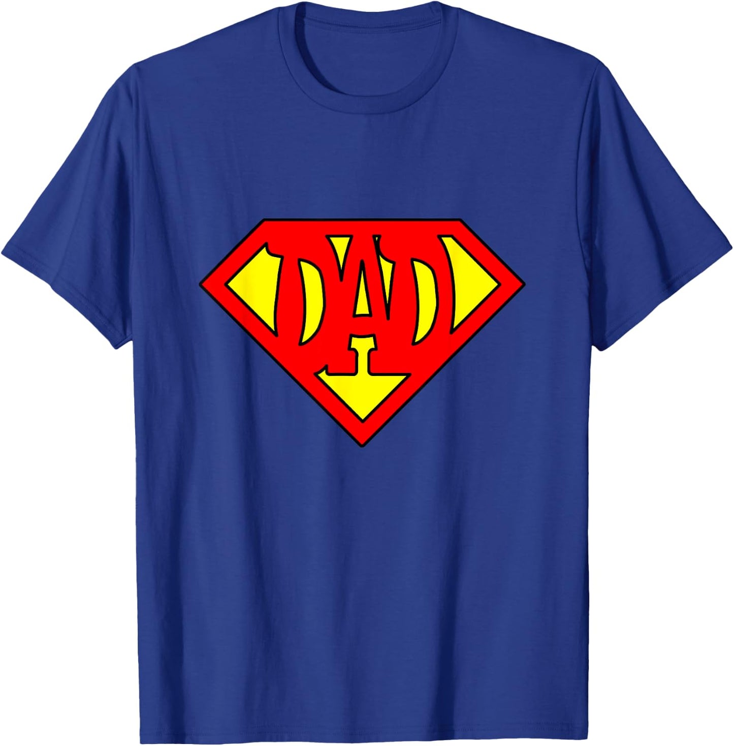 Superdad Super Dad Super Hero Superhero Father's Day Vintage T-Shirt - T-Shirt | Royal