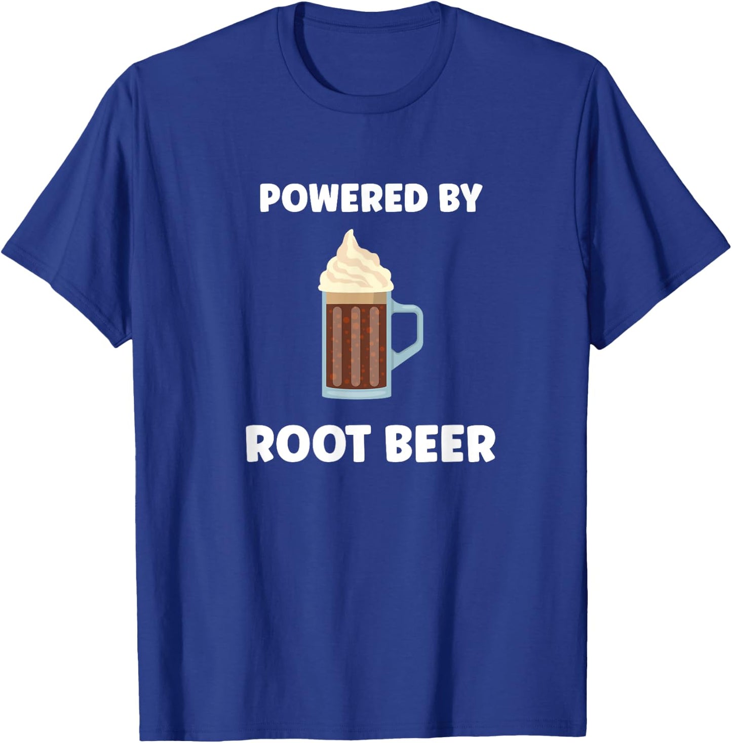 Funny Powered By Root Beer T-Shirt - T-Shirt | Royal