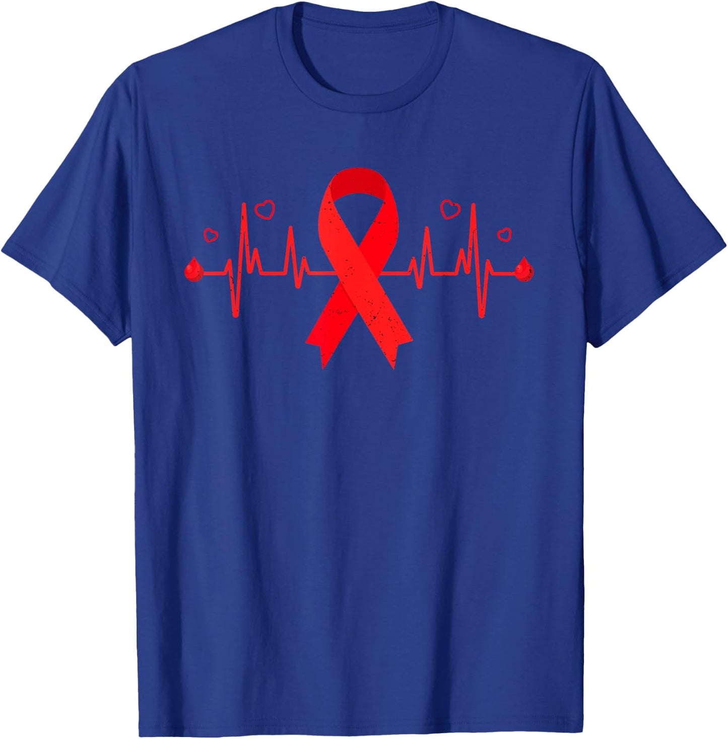 Blood Clot Ribbon Pulmonary Embolism Survivor PE Supporter T-Shirt - T-Shirt | Royal