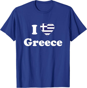 I Love Greece I Heart Greece Greek T-Shirt - T-Shirt | Royal