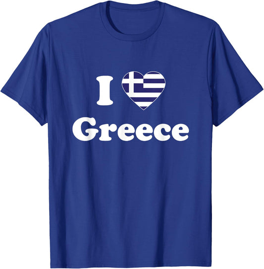 I Love Greece I Heart Greece Greek T-Shirt - T-Shirt | Royal