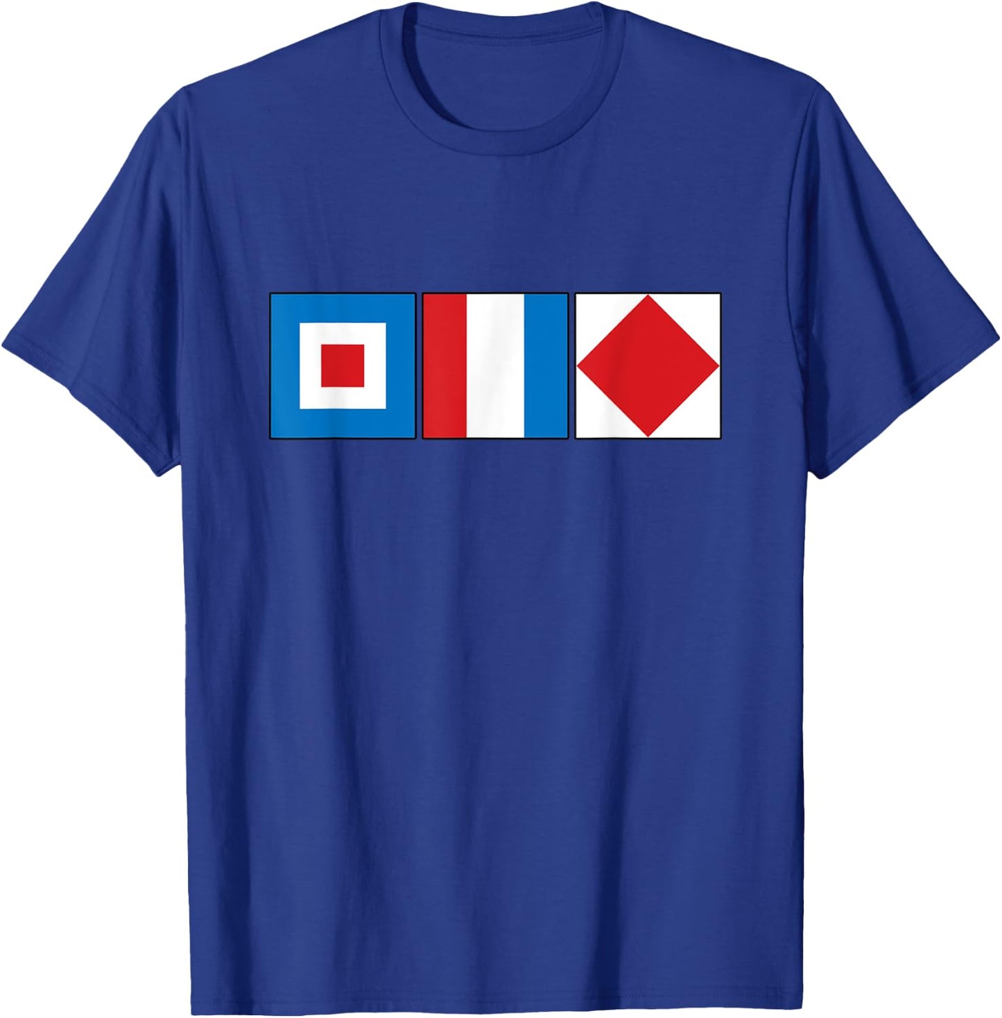 Funny WTF Sailing Nautical Flag Alphabet T-Shirt - T-Shirt | Royal